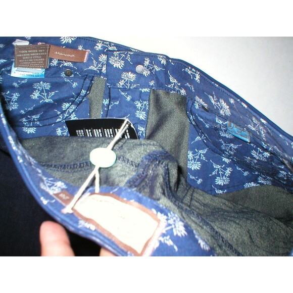 NWT $229 Womens Paige Premium Hancock Eclipse Dark Leather Waist 28 New Jeans - Picture 5 of 5